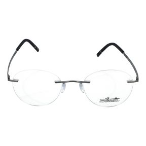Gafas graduadas Silhouette 5529EP Gris Redonda - 2